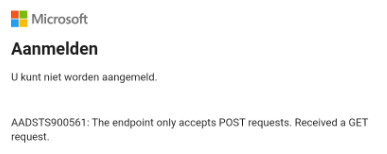 Probleem bij aanmelding